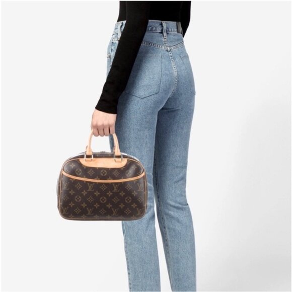Authentic Louis Vuitton Trouville Monogram Brown Satchel Top Handle w Du… - Picture 14 of 16